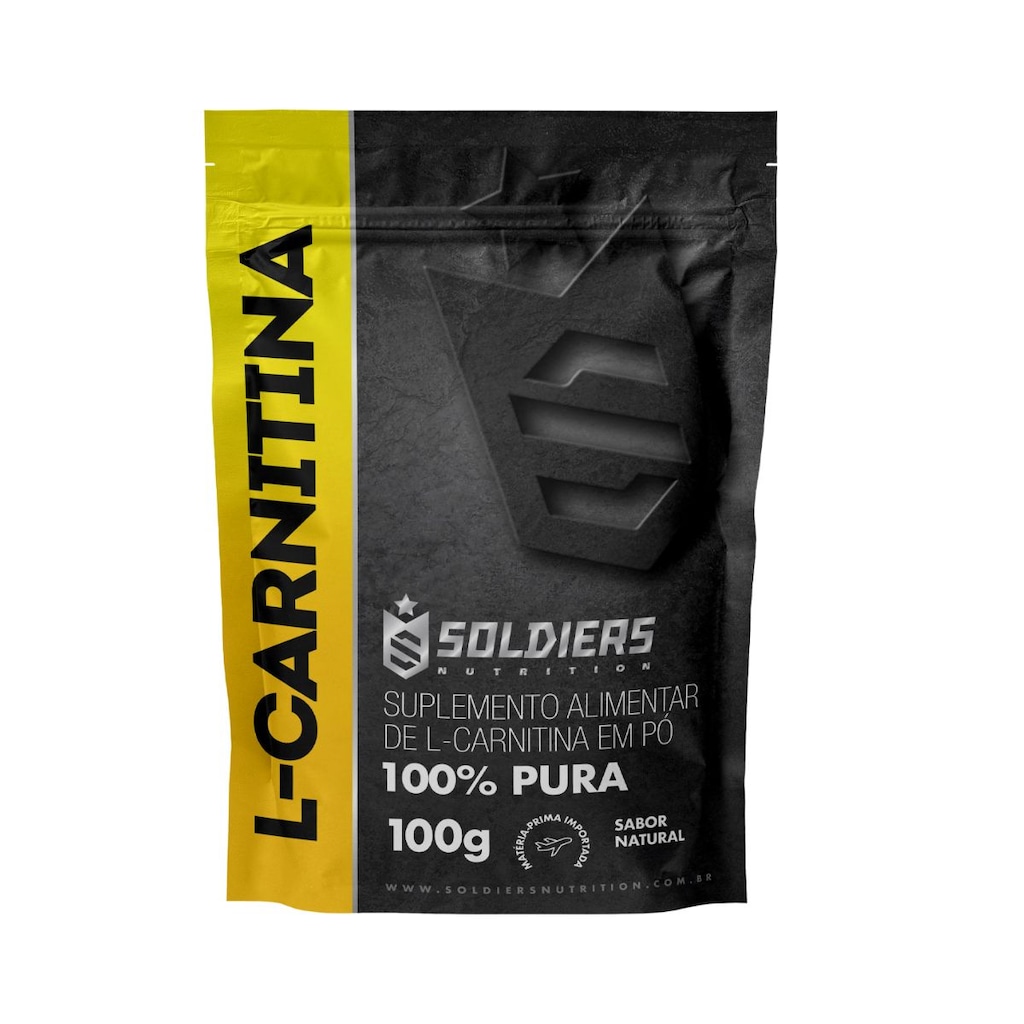 L-Carnitina 100g 100% Puro Importado Soldiers Nutritions