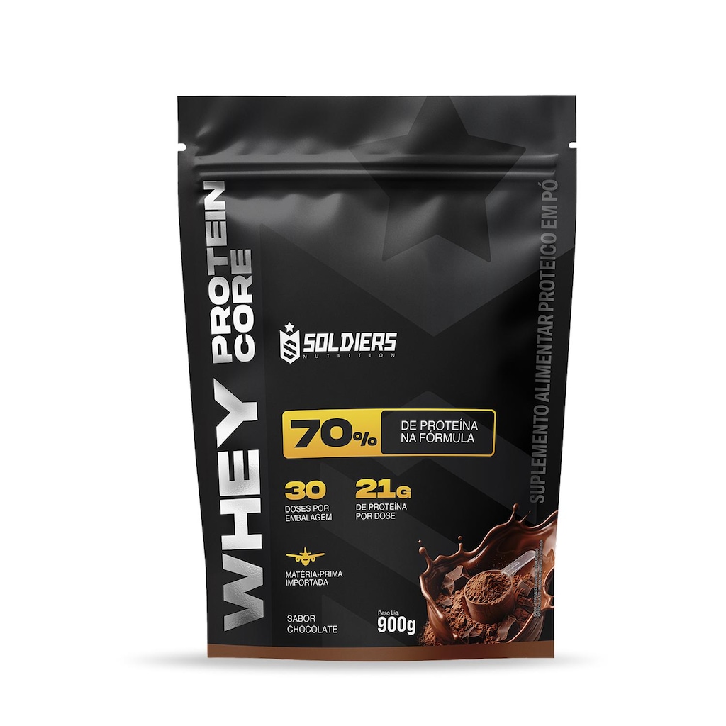 Whey Core Protein Suplemento Alimentar de Proteínas em Pó  - Soldiers Nutrition