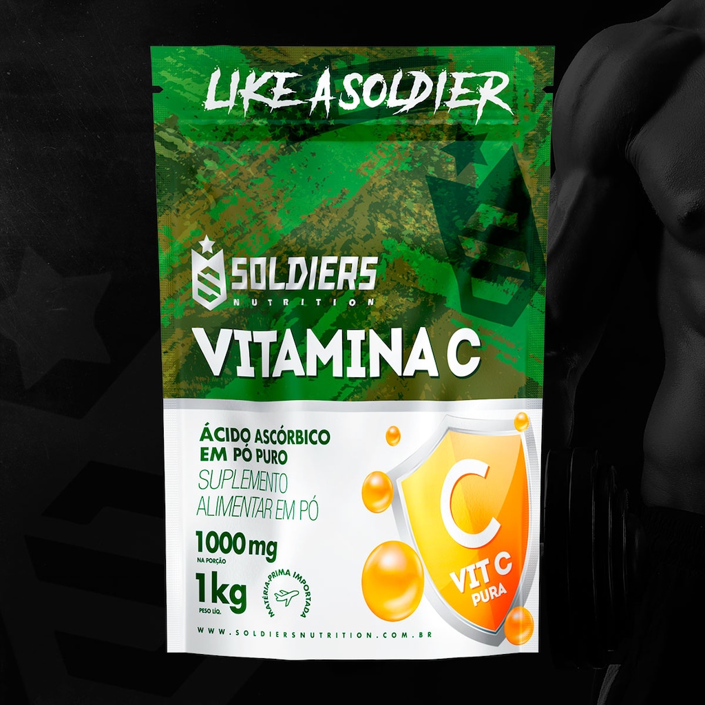 Imagem 5 do produto Vitamina C em Pó Ácido Ascórbico 1kg 100% Puro Importado Soldiers Nutrition