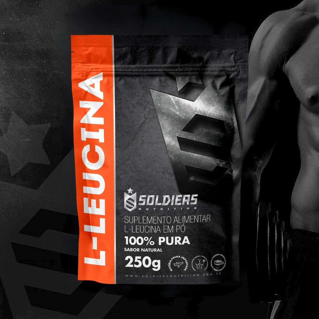 Imagem 3 do produto L-Leucina 250g - 100% Pura Importada - Soldiers Nutrition