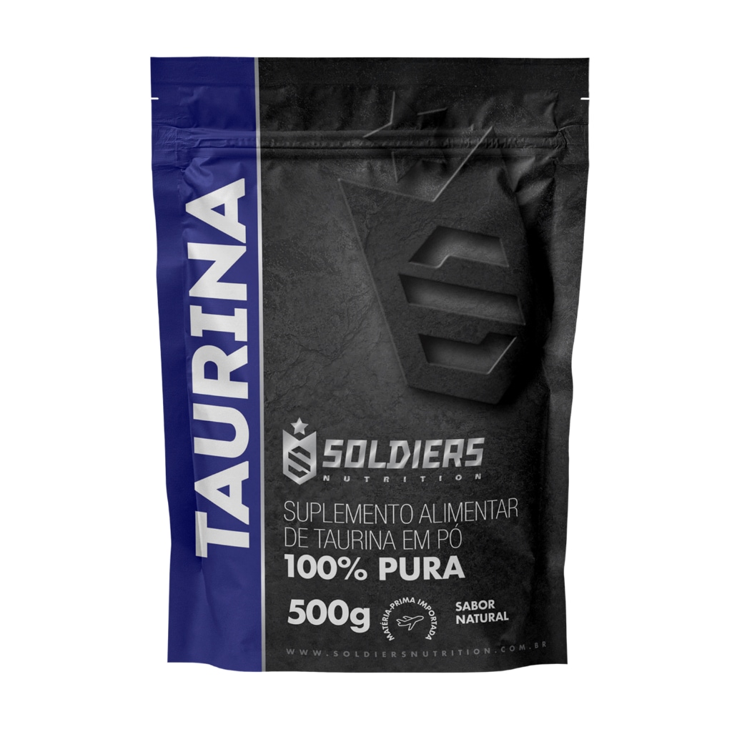 L-Taurina 500g 100% Pura Importada Soldiers Nutrition