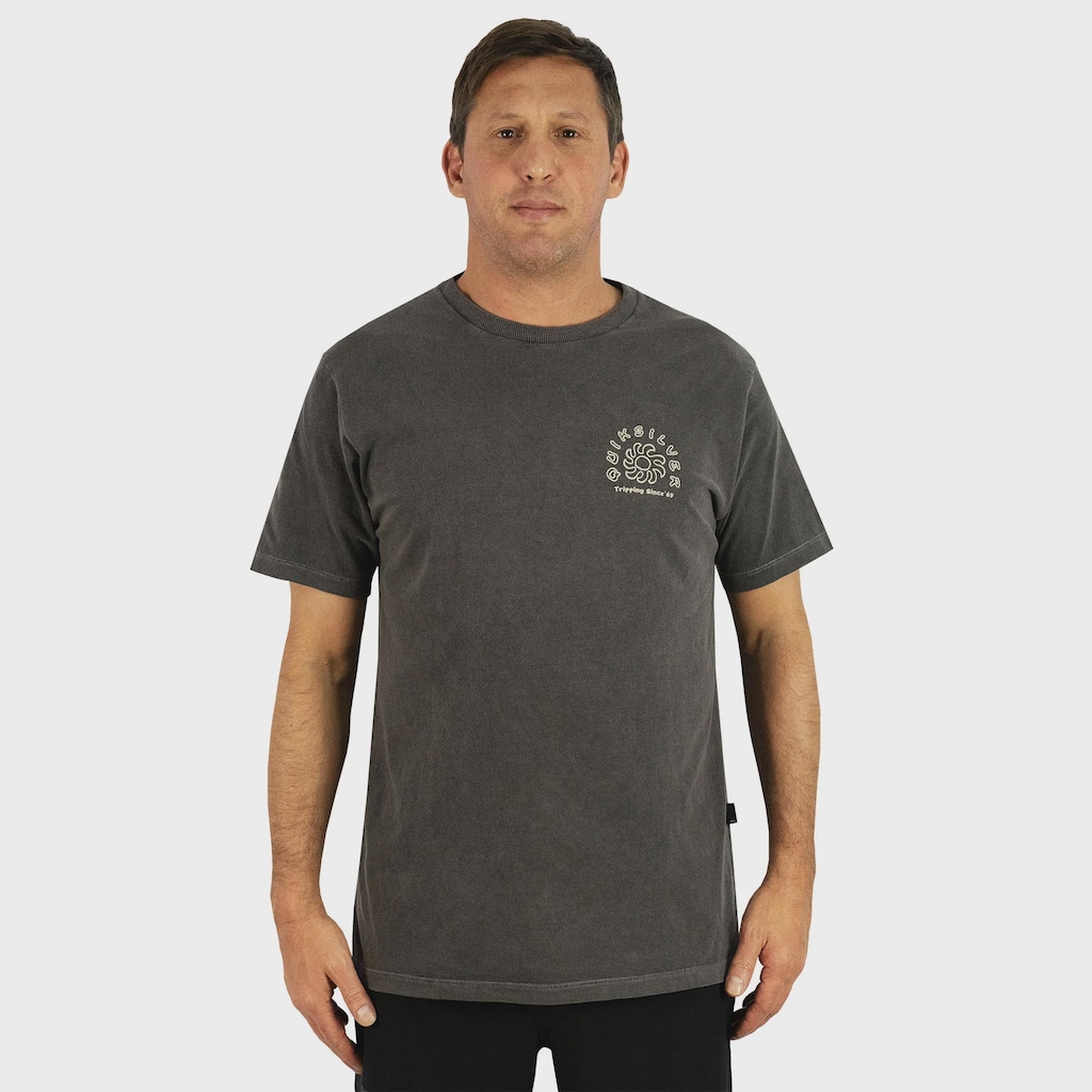 Camiseta Masculina Quiksilver Sunset Island Dark Gray