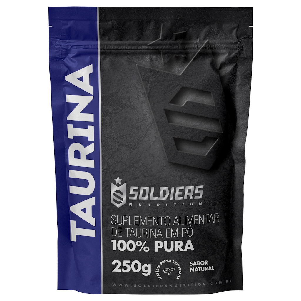 L-Taurina 250g 100% Pura Importada Soldiers Nutrition