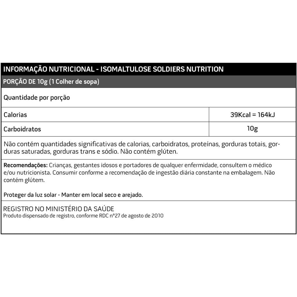 Imagem 4 do produto Isomaltulose 250g 100% Puro Importado Soldiers Nutritions