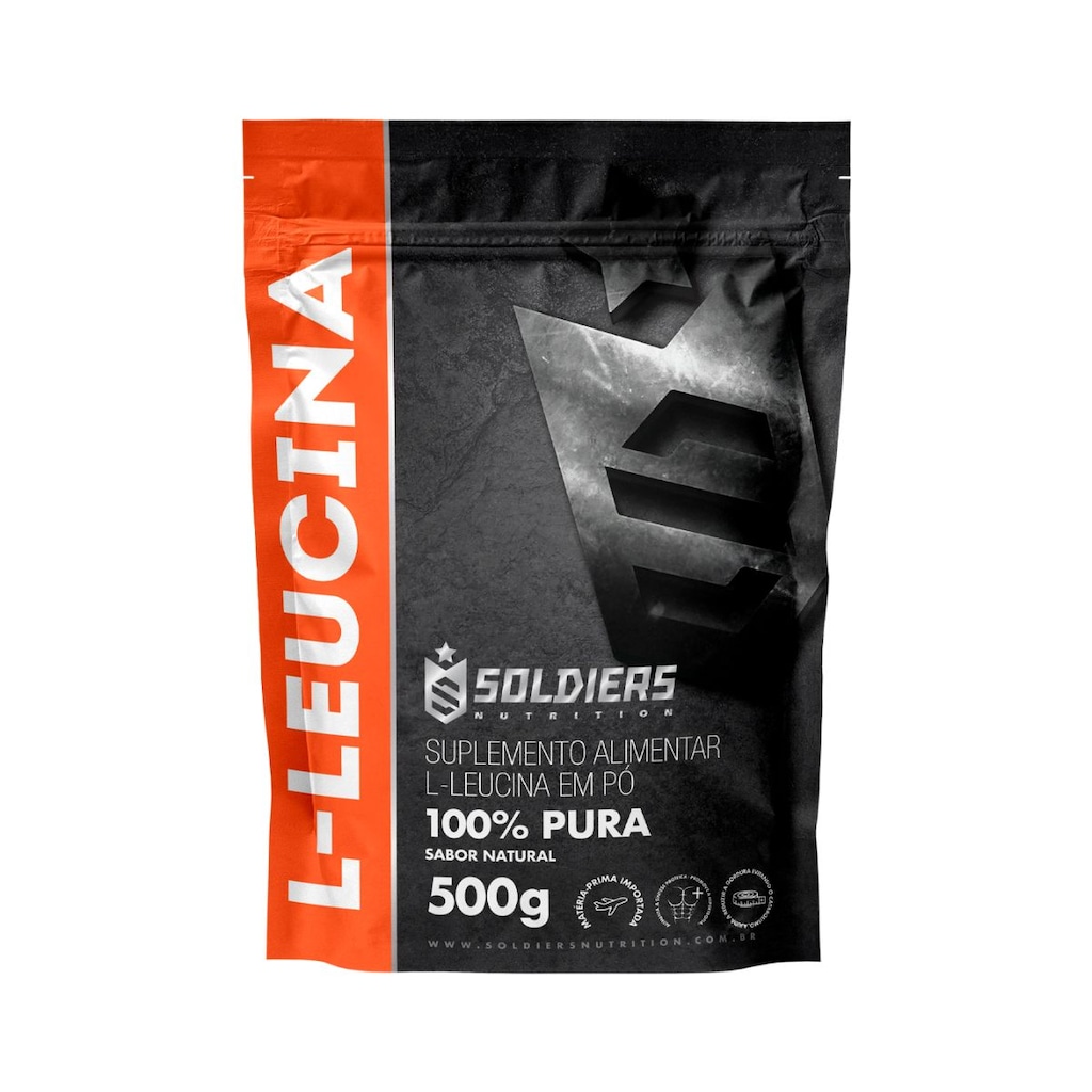 L-Leucina 500g - 100% Pura Importada Soldiers Nutrition