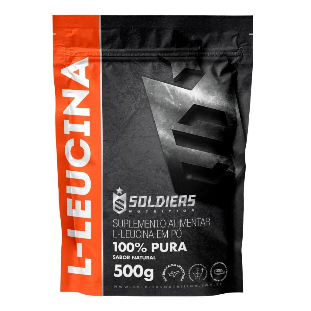 Imagem 4 do produto L-Leucina 500g - 100% Pura Importada Soldiers Nutrition