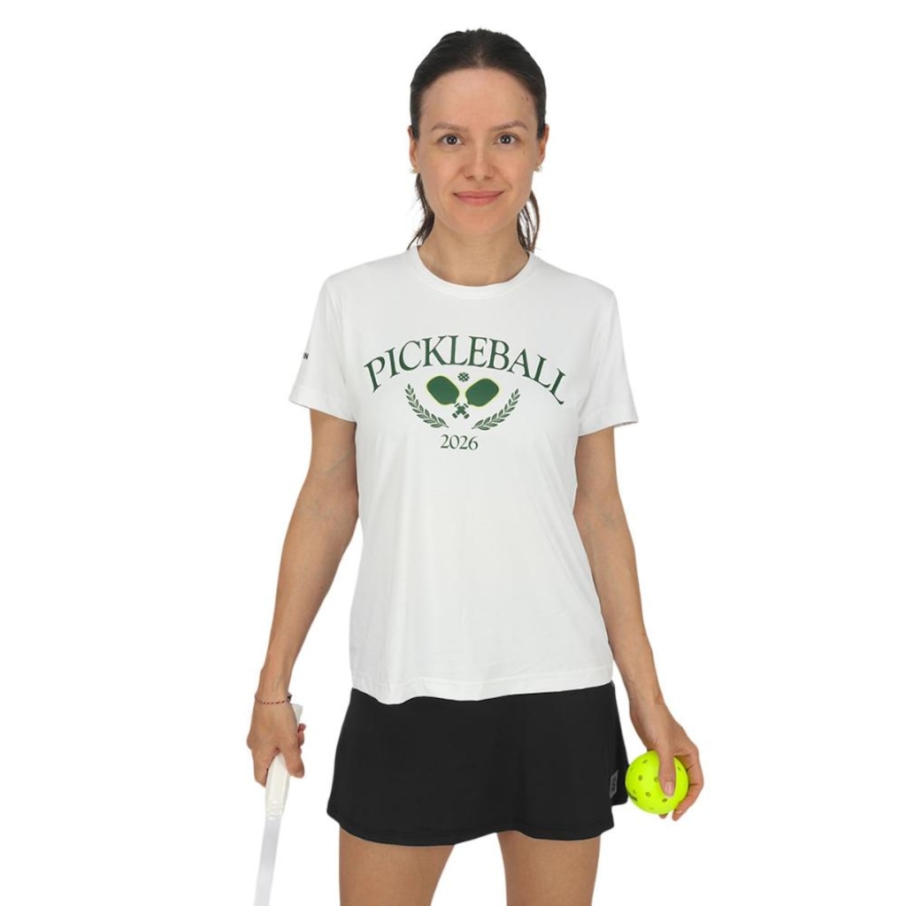Camiseta Feminino Pró Spin Pickleball 2026 Branca