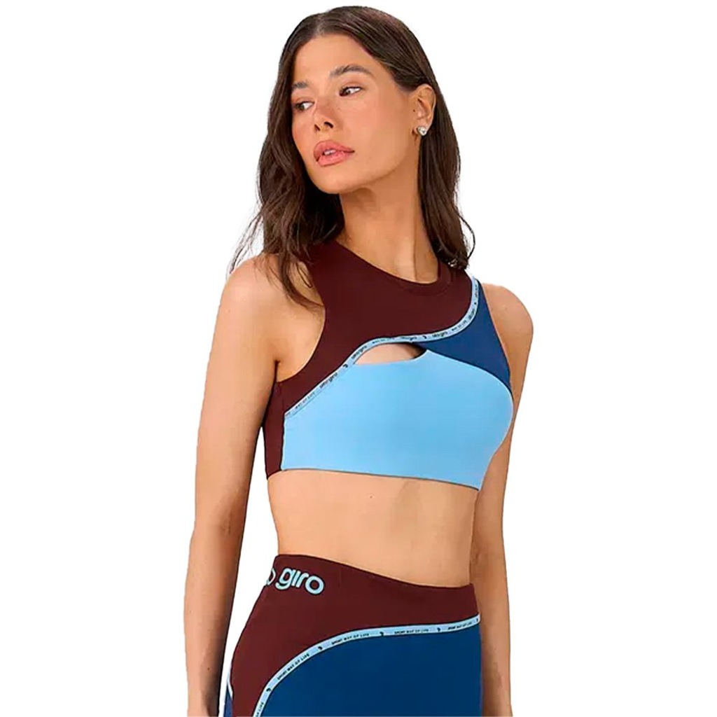 Top Alto Giro Abertura Assimetrica Feminino