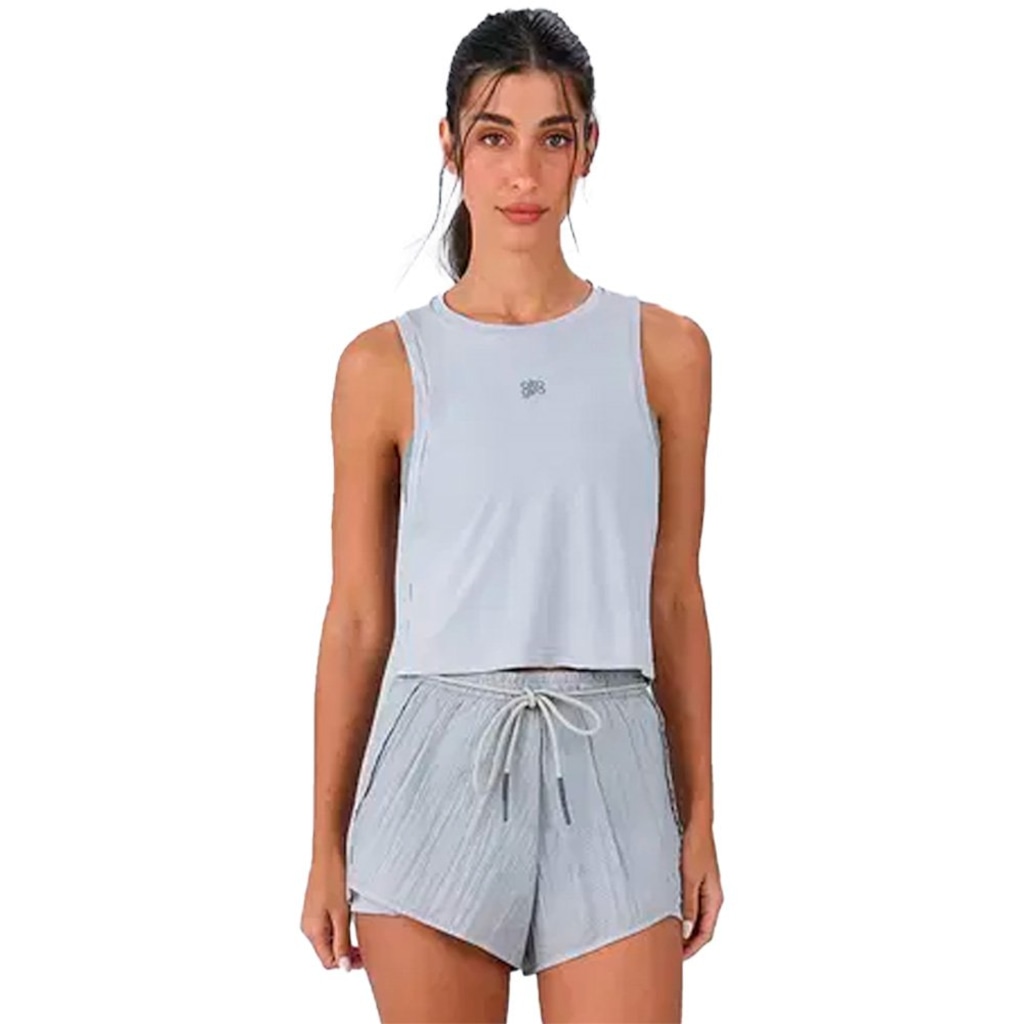Camiseta Regata Feminina Alto Giro Cropped Refletivos