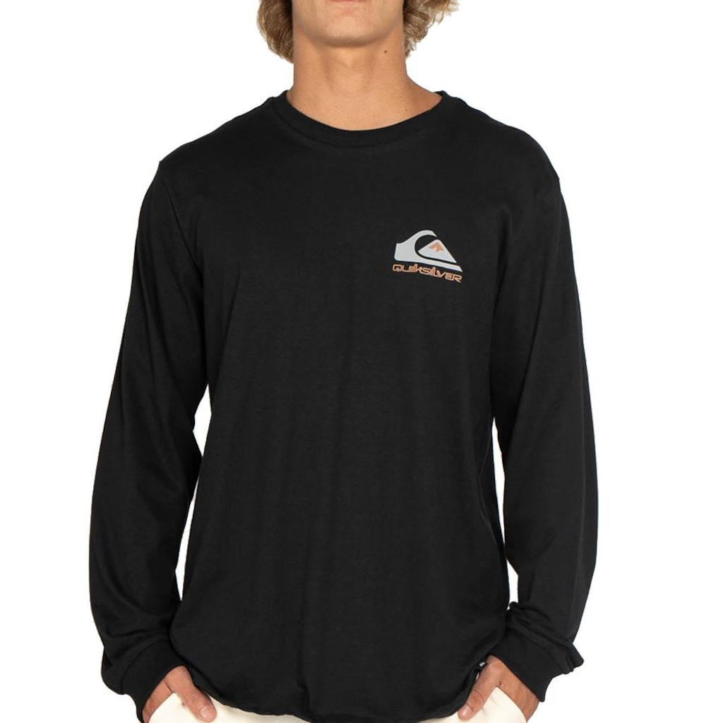 Camiseta Manga Longa Quiksilver Omni Logo Masculina