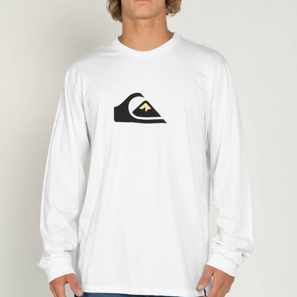 Camiseta Manga Longa Quiksilver Comp Logo Masculina