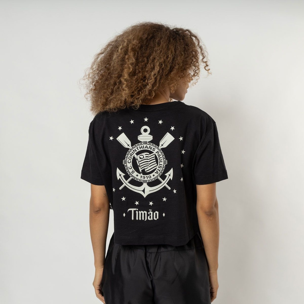 Imagem 2 do produto Cropped do Corinthians Glorioso Oversized Surf Center Feminino