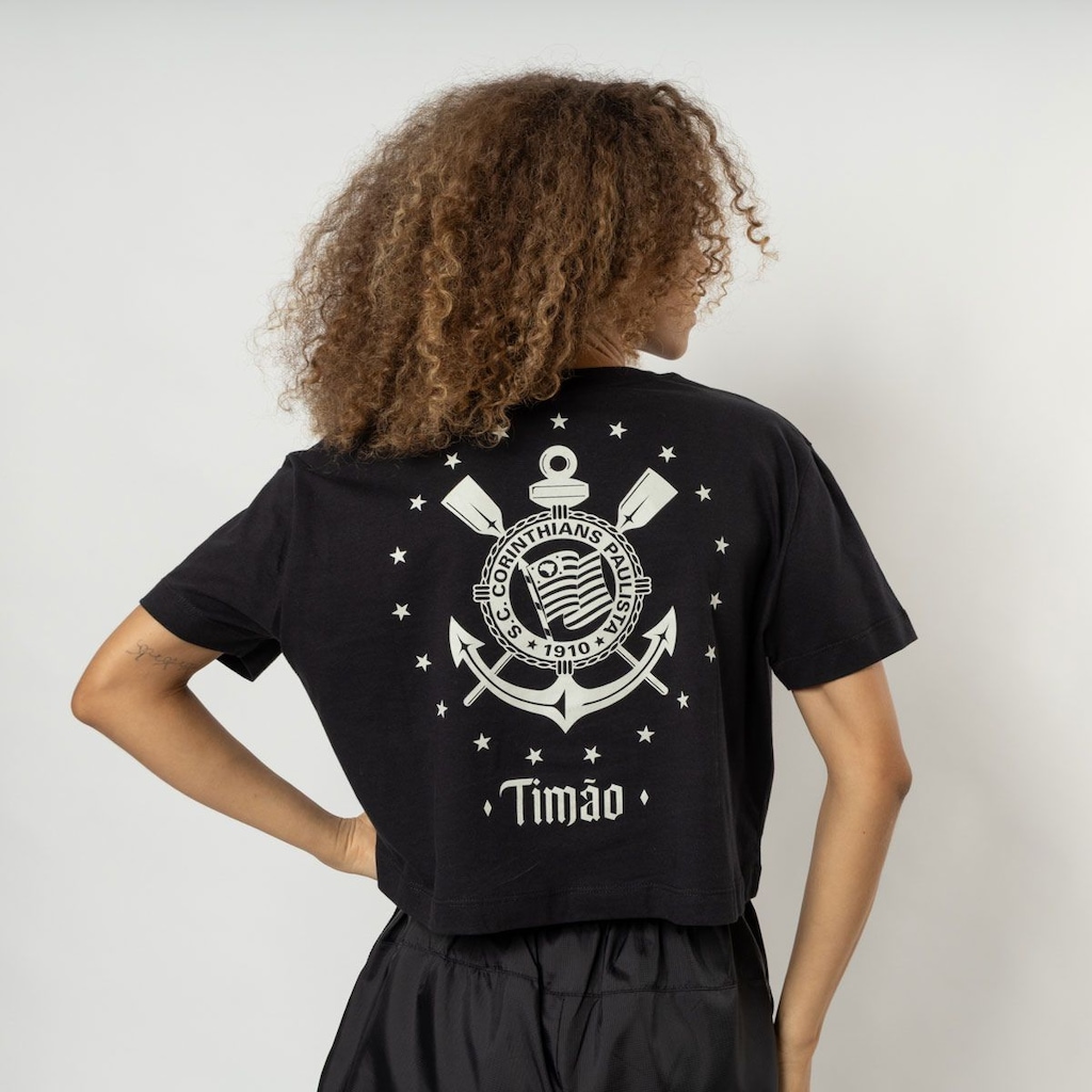 Imagem 4 do produto Cropped do Corinthians Glorioso Oversized Surf Center Feminino