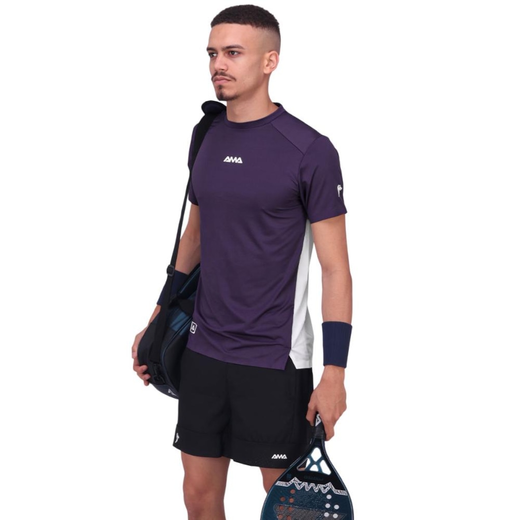Camiseta Ama Sport Tech Roxa - Masculino