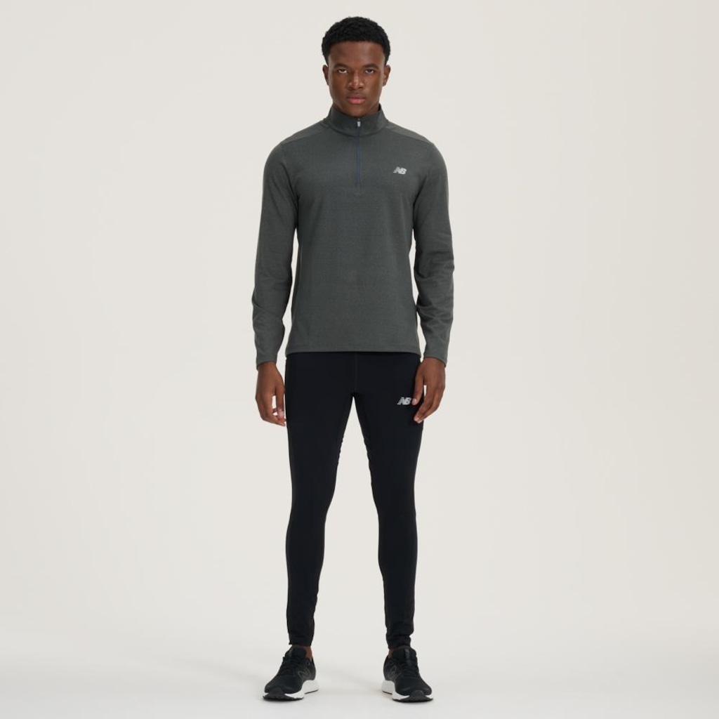 Blusa Masculina Manga Longa 1/2 Zíper Sport Essentials