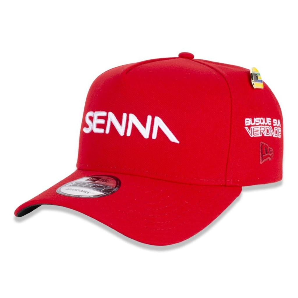 Bone New Era 9FORTY A-Frame Senna World Champion New Era Masculino