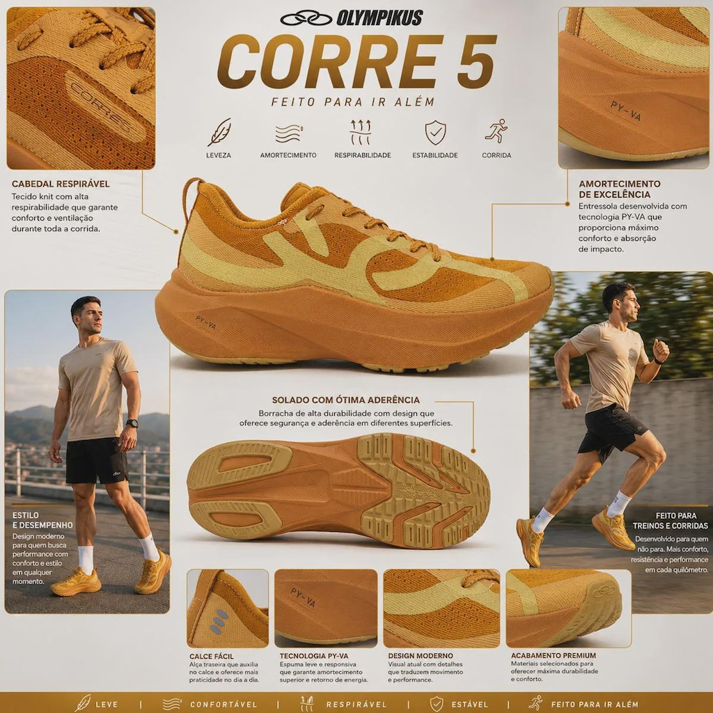 Imagem 4 do produto Tênis Masculino Olympikus Corre 5 Vanderlei