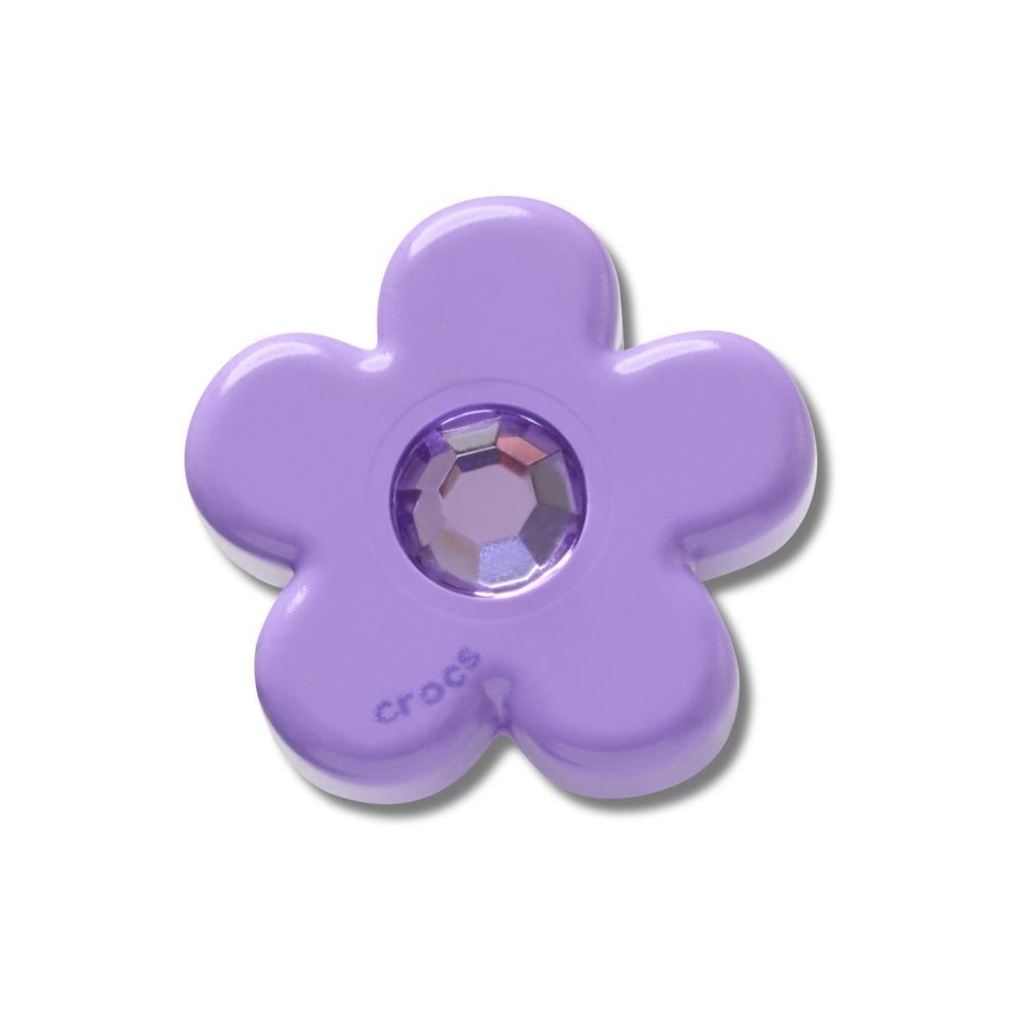 Jibbitz™ Crocs Flor Roxa Com Gema Único - Unissex