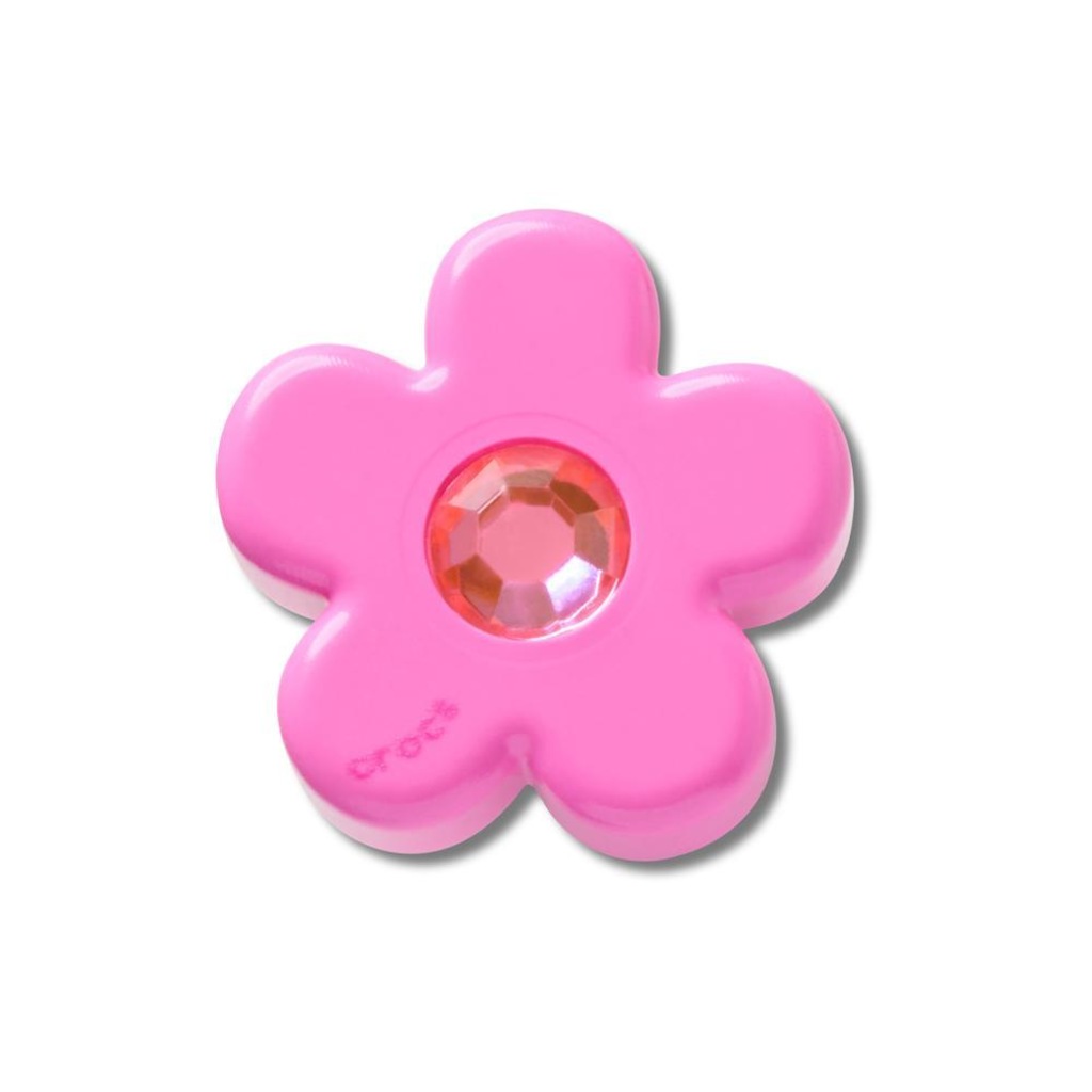 Jibbitz™ Crocs Flor Rosa Com Gema Único - Unissex