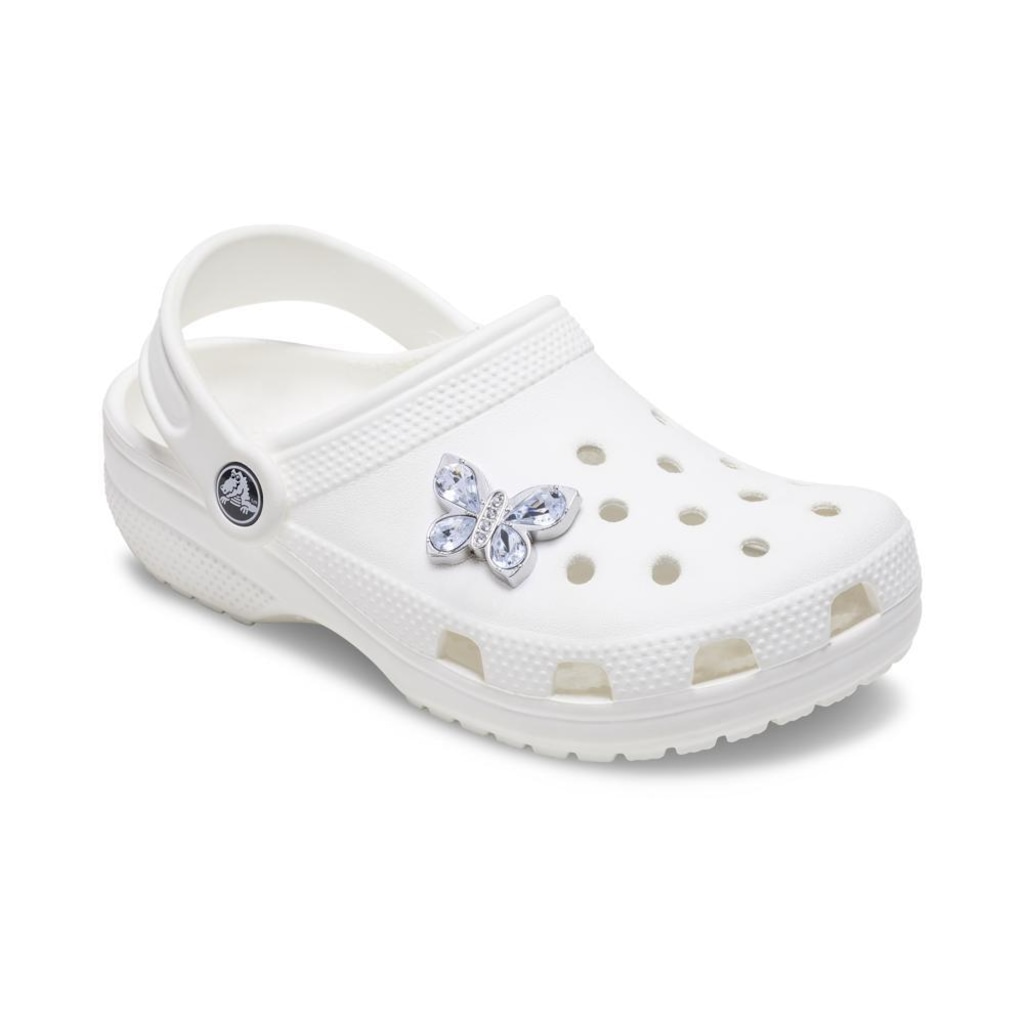 Imagem 2 do produto Jibbitz™ Crocs Borboleta Prateada Com Gemas Único - Unissex
