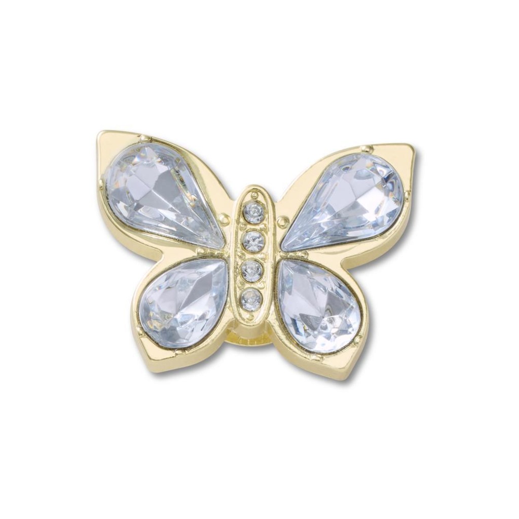 Jibbitz™ Crocs Borboleta Dourada Com Gemas Único - Unissex