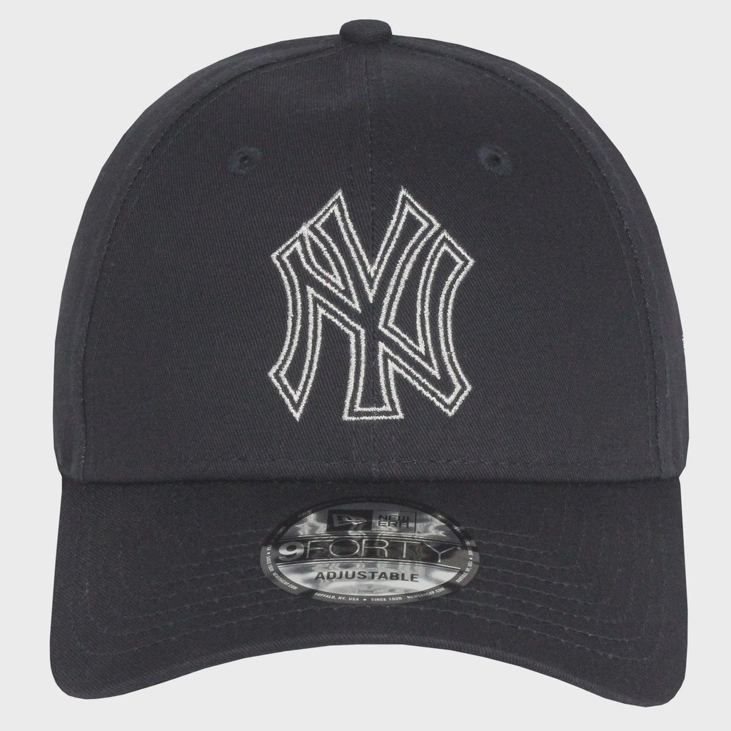 Boné Adulto New Era 9Forty Metallic Outiline New York Yankees Navy Aba Curva