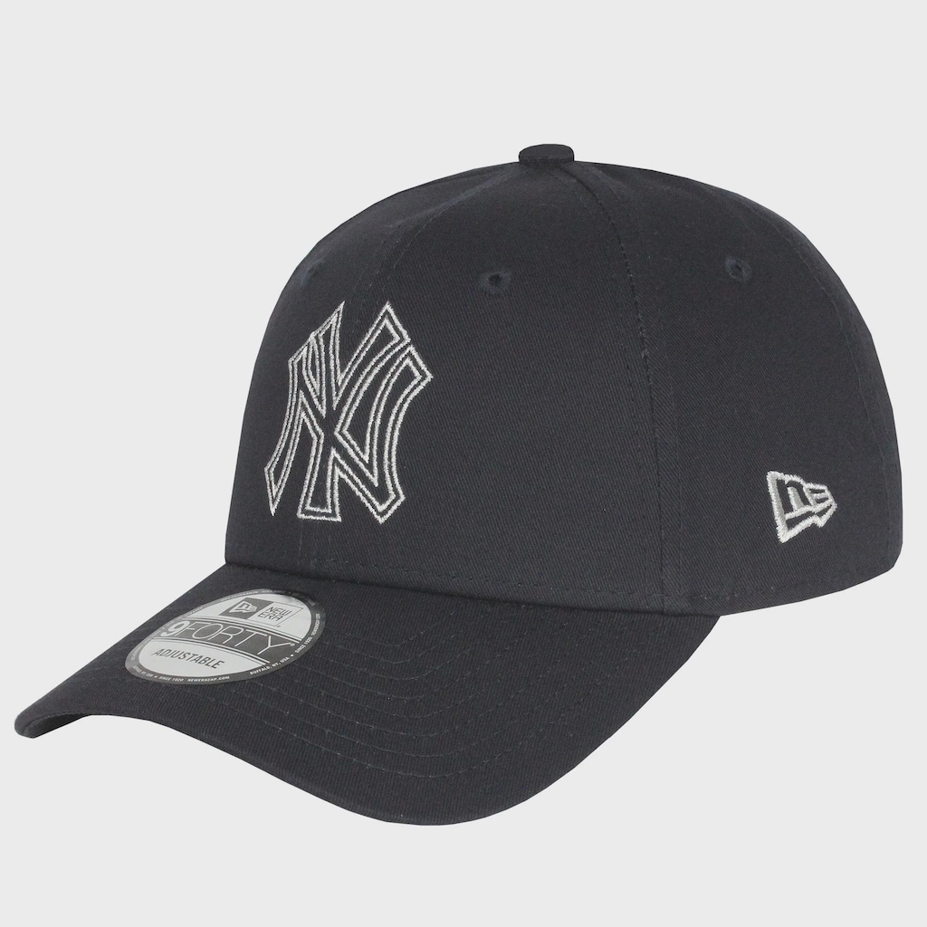Imagem 2 do produto Boné Adulto New Era 9Forty Metallic Outiline New York Yankees Navy Aba Curva