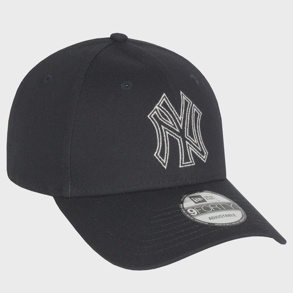 Imagem 3 do produto Boné Adulto New Era 9Forty Metallic Outiline New York Yankees Navy Aba Curva