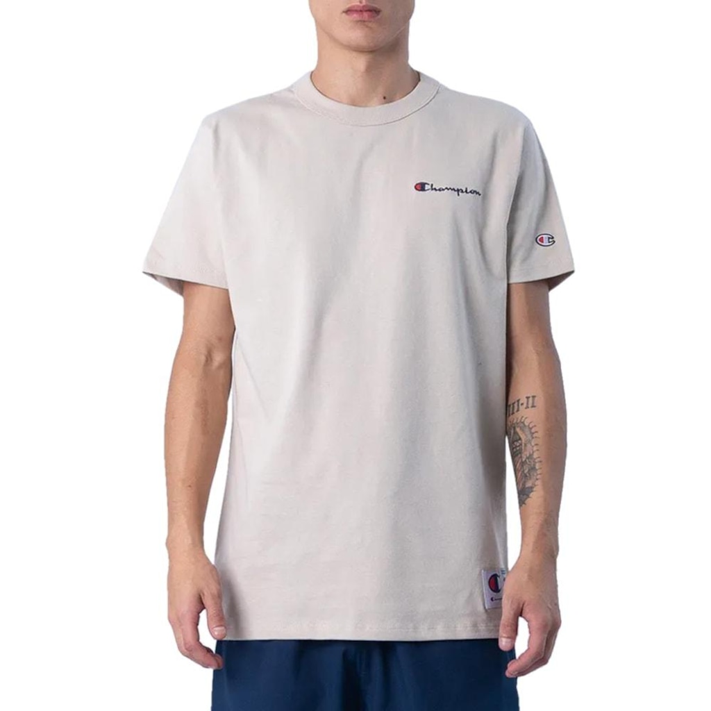 Camiseta Champion Mini Script Bordado Masculina
