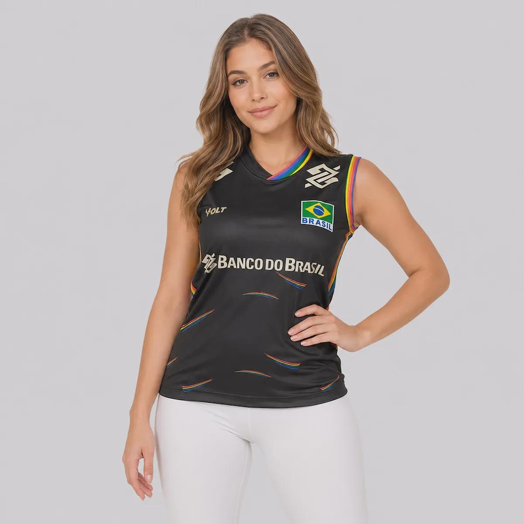 Camiseta Regata Vôlei Brasil LGBT 2026 Volt Feminina