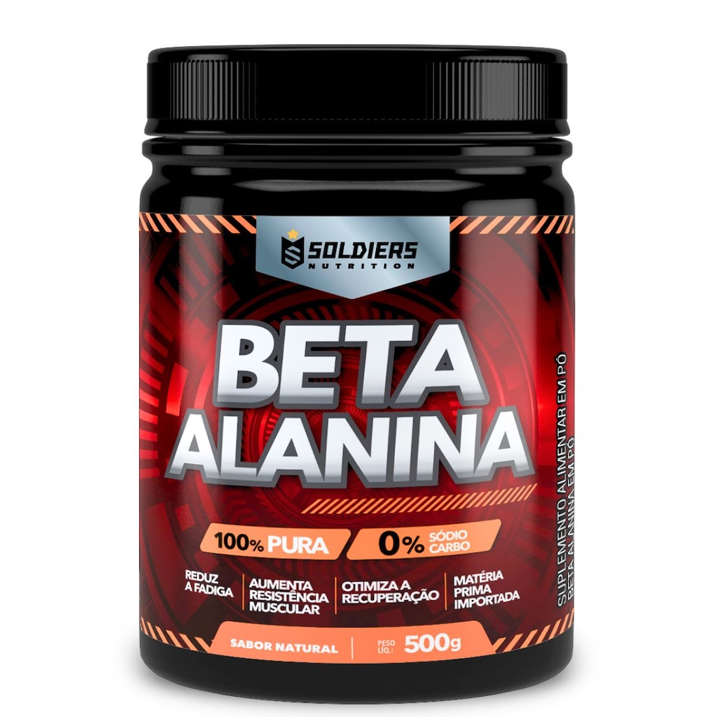 Beta Alanina 500g - 100% Pura Importada - Soldiers Nutrition
