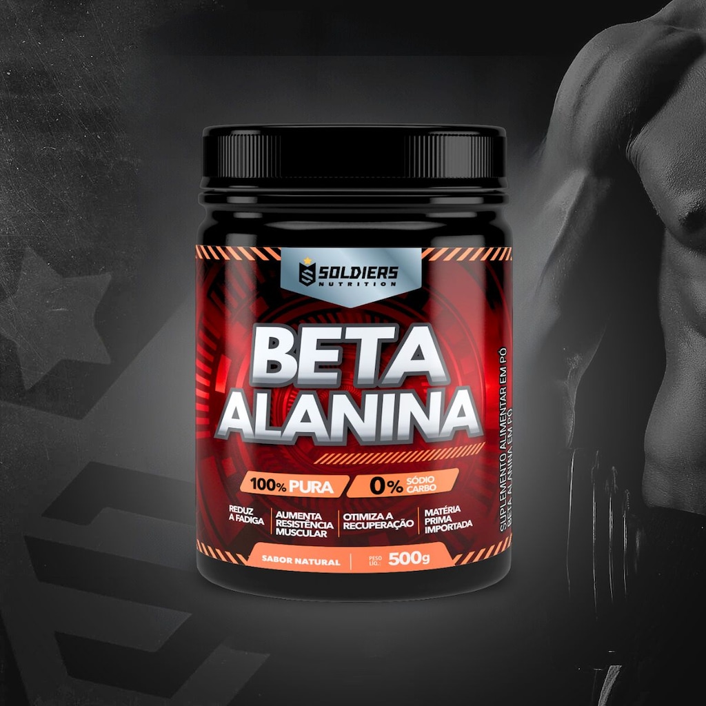 Imagem 3 do produto Beta Alanina 500g - 100% Pura Importada - Soldiers Nutrition