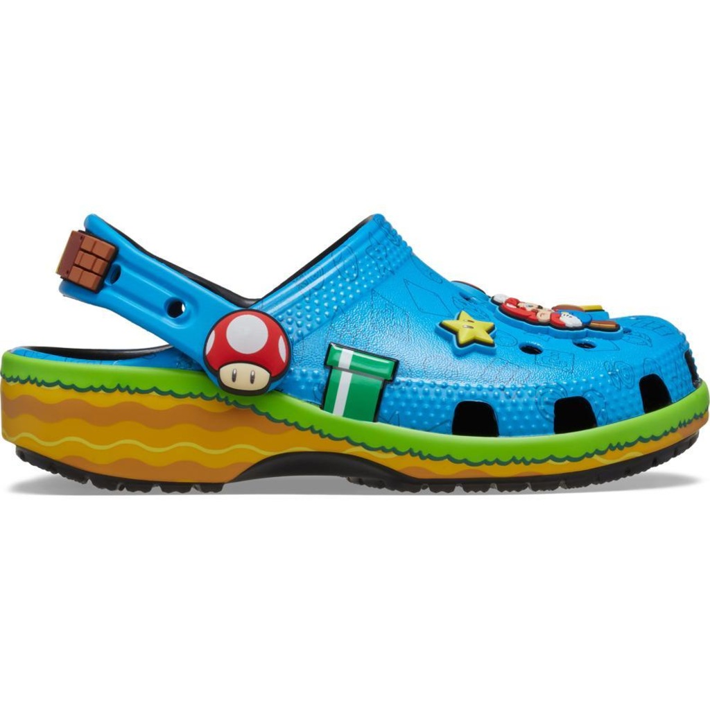 Sandália Infantil Crocs Super Mario Core Classic Clog K Multi