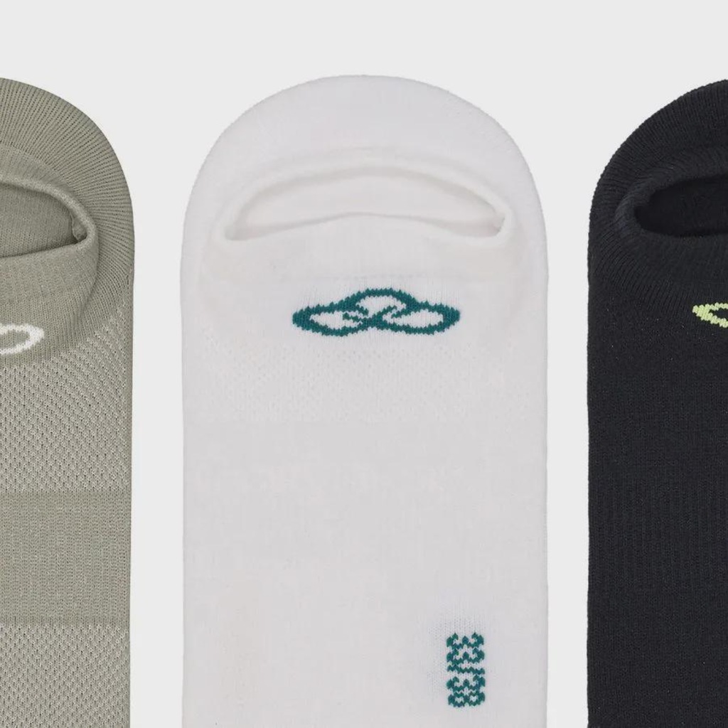 Imagem 5 do produto Kit Meias Cano Invisível Olympikus Neon com 3 Pares - Adulto