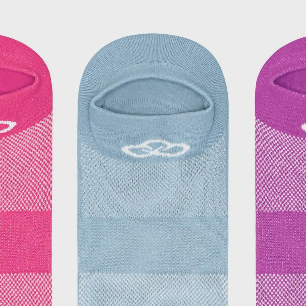 Imagem 4 do produto Kit Meias Cano Invisível Olympikus Neon com 3 Pares - Adulto