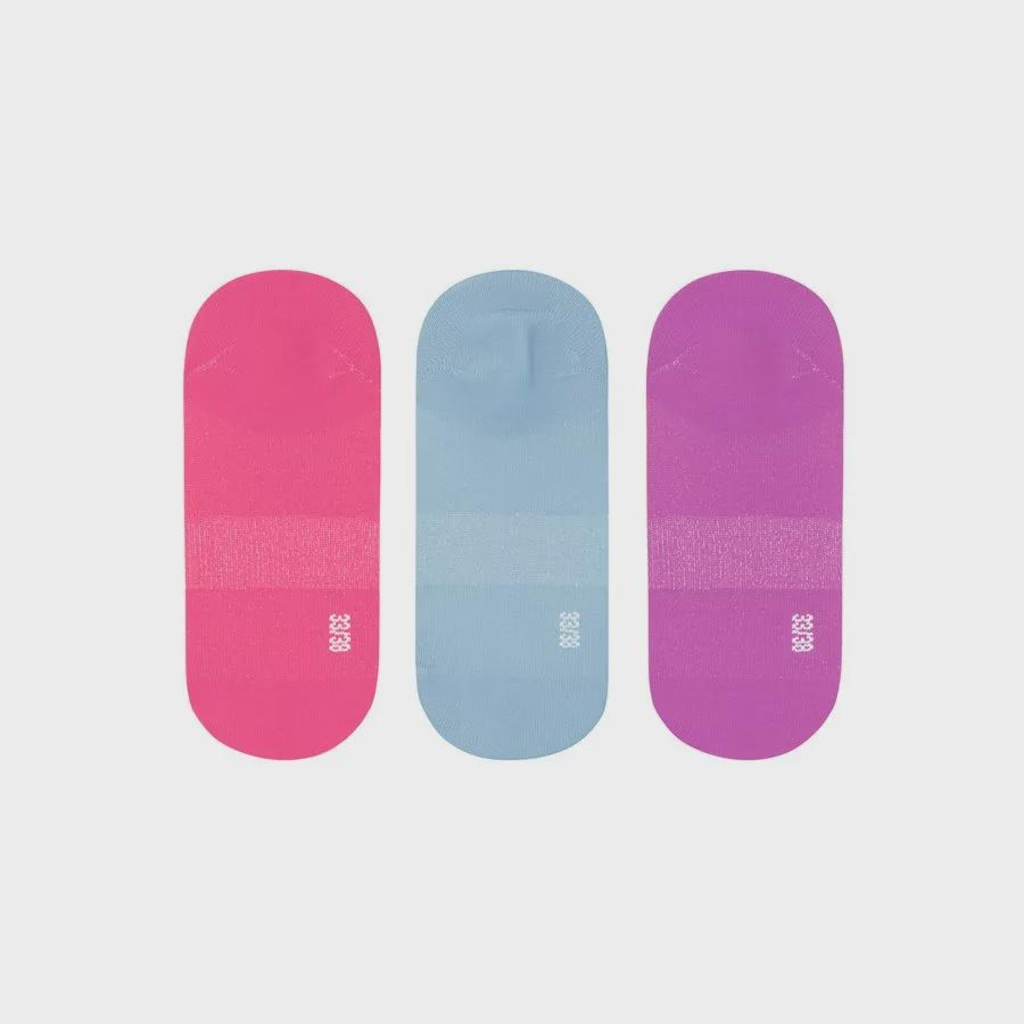 Imagem 5 do produto Kit Meias Cano Invisível Olympikus Neon com 3 Pares - Adulto