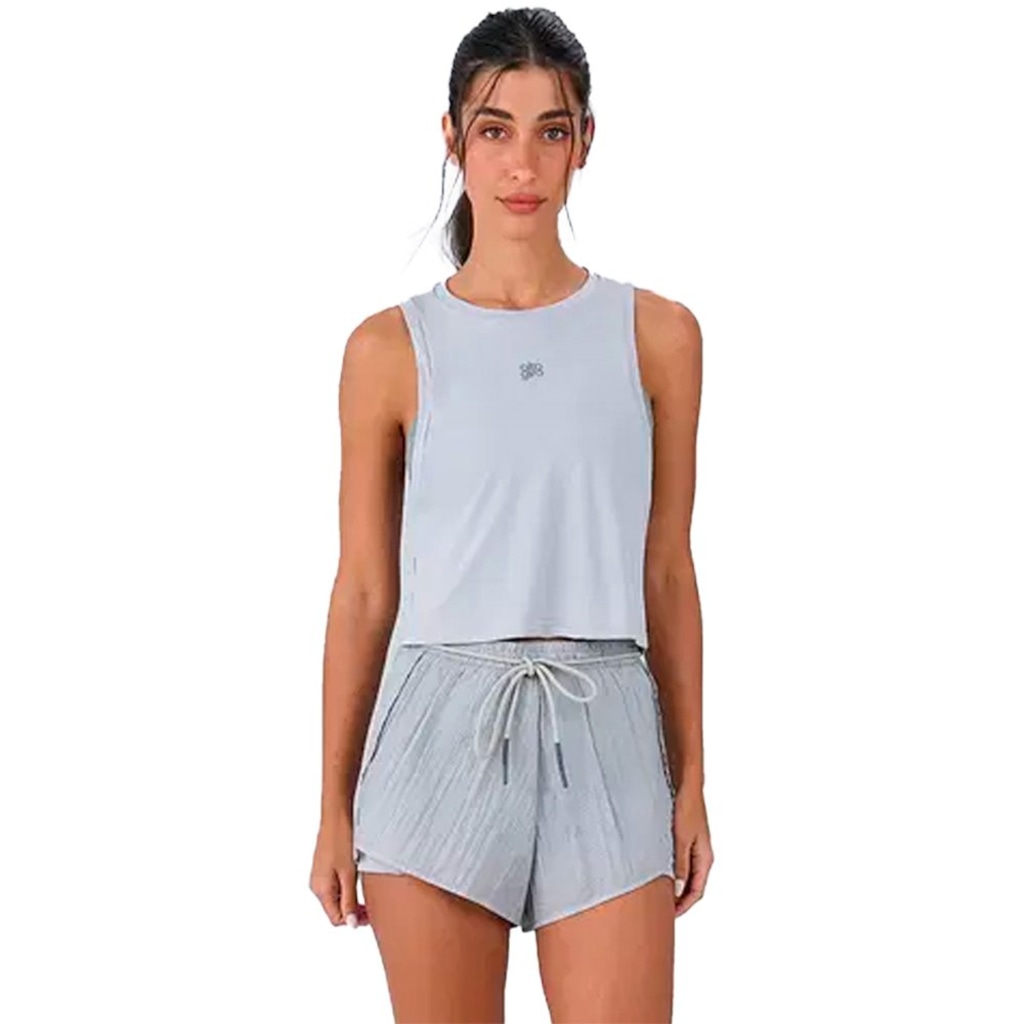 Camiseta Regata Alto Giro Cropped Feminina