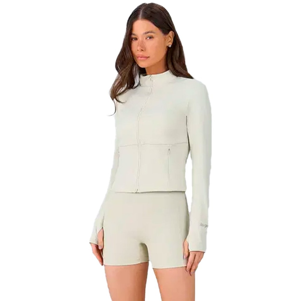 Jaqueta Alto Giro Ajustada Com Bolso Feminina