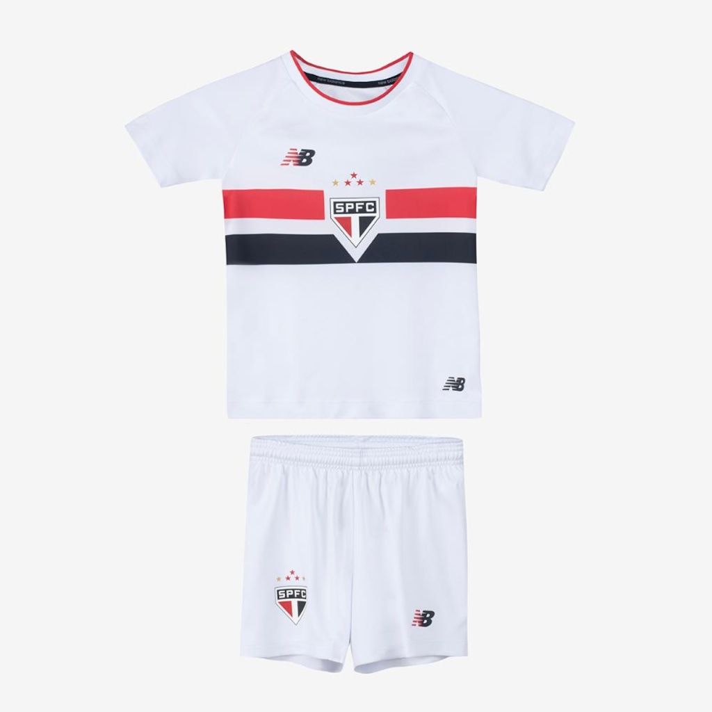 Kit Uniforme do São Paulo Home New Balance 2026 - Infantil