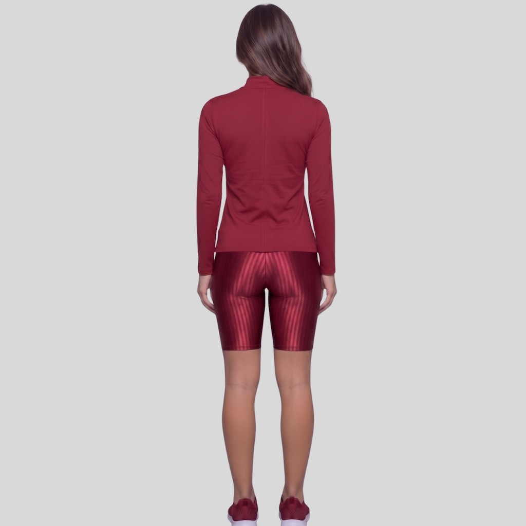 Imagem 3 do produto Conjunto Fitness Vekyo Blusa Térmica Proteção UV e Bermuda New Zig - Feminino