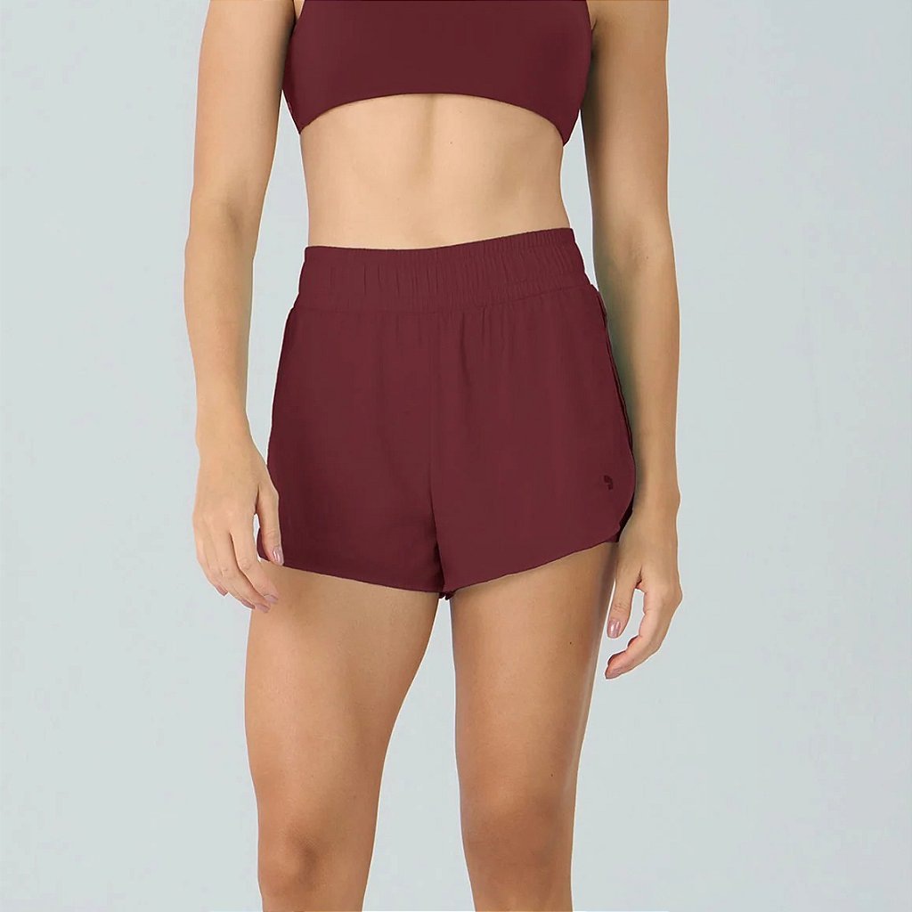 Shorts Alto Giro Sobreposto Eterno OU26 Feminino
