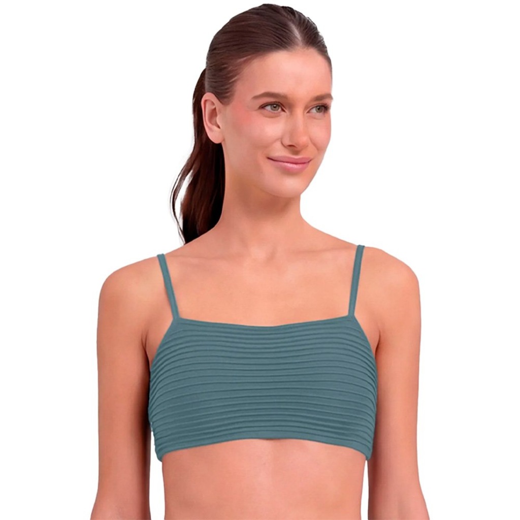 Top Alto Giro Plissado Feminino