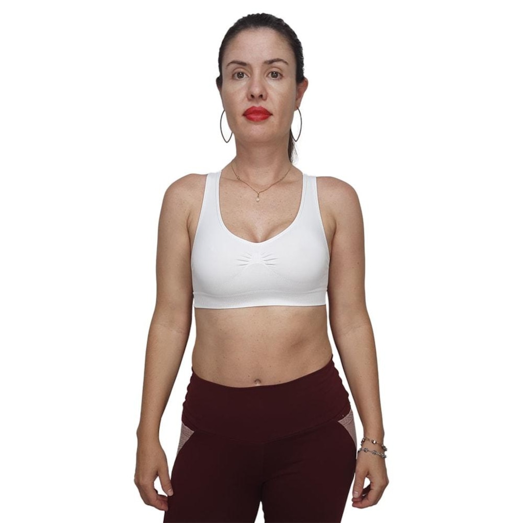Top Selene Sem Costura Nadador Feminino