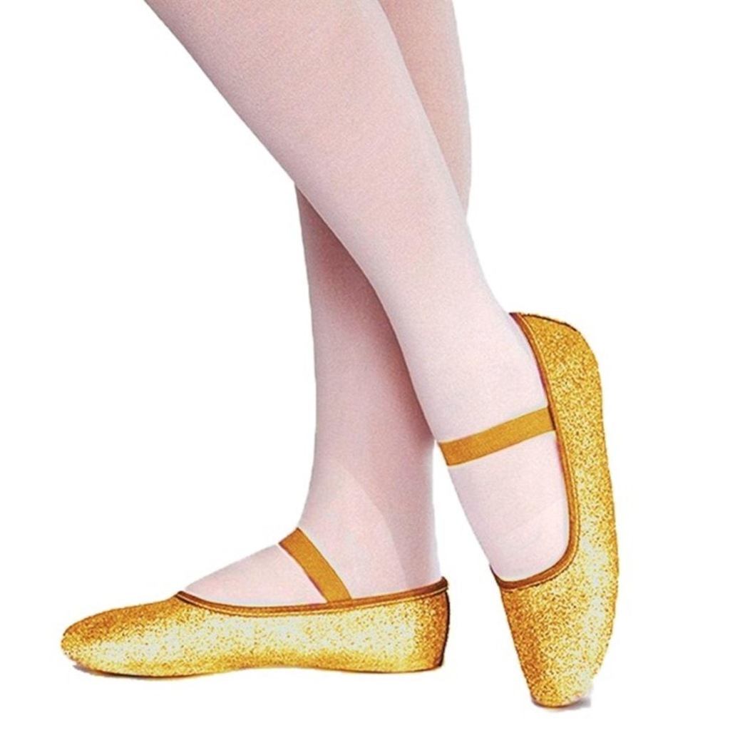Sapatilha Ballet Dourada Só Dança Meia Ponta Adulto