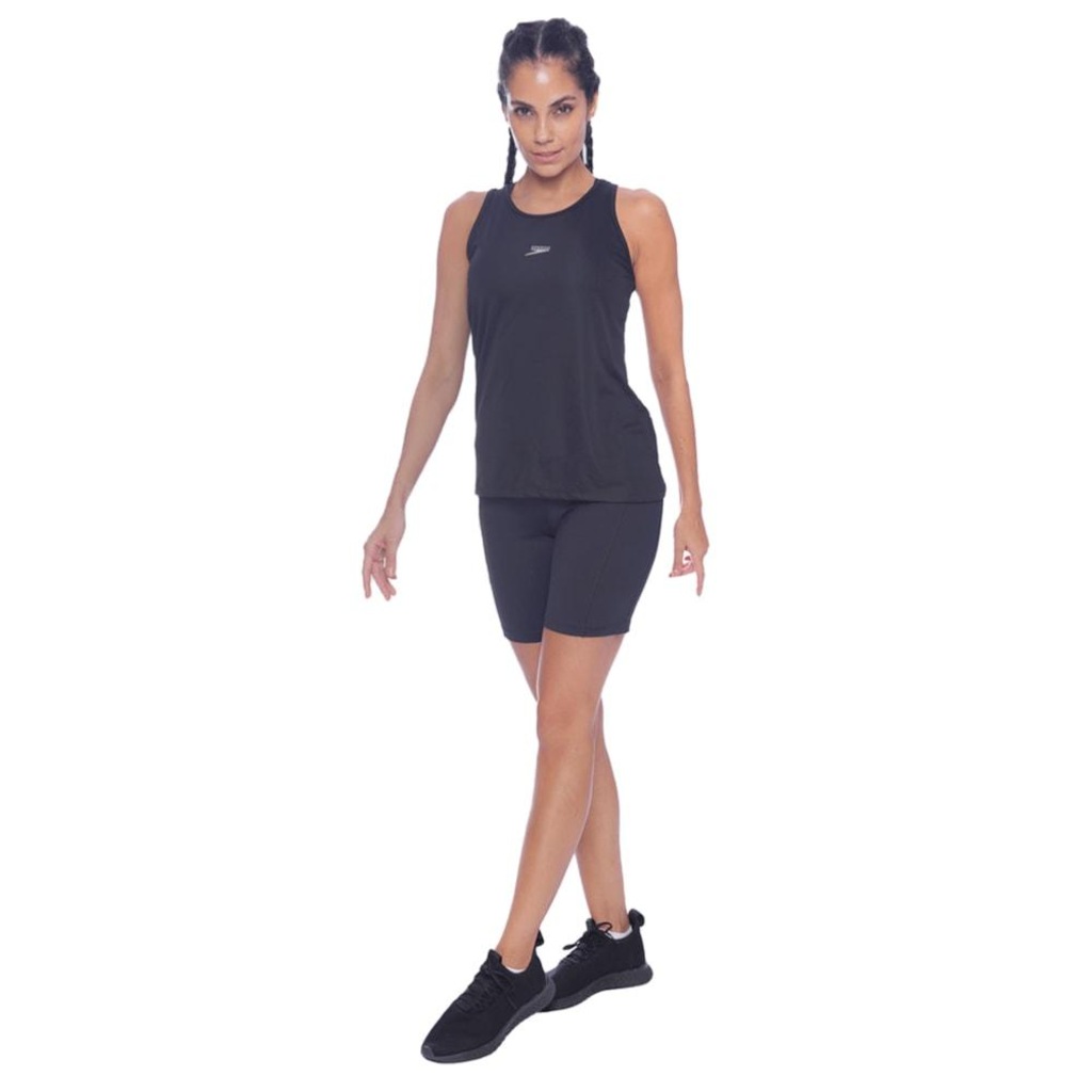 Camiseta Regata Speedo Alongada Interlock Feminina