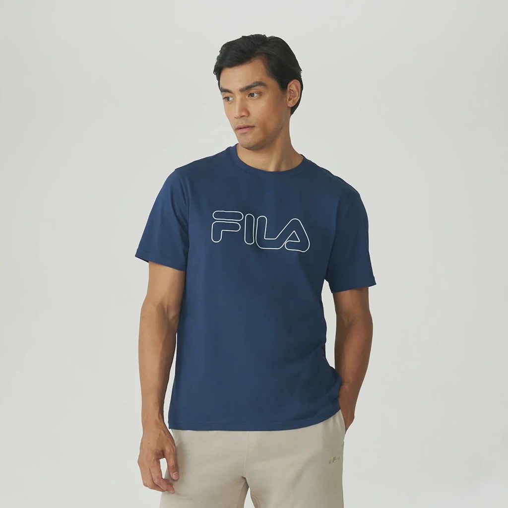 Camiseta Fila Regular Letter Outline Masculina