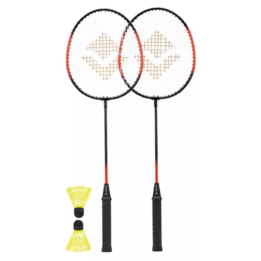 Kit Badminton Vollo VB003 2 Raquetes e 2 Petecas