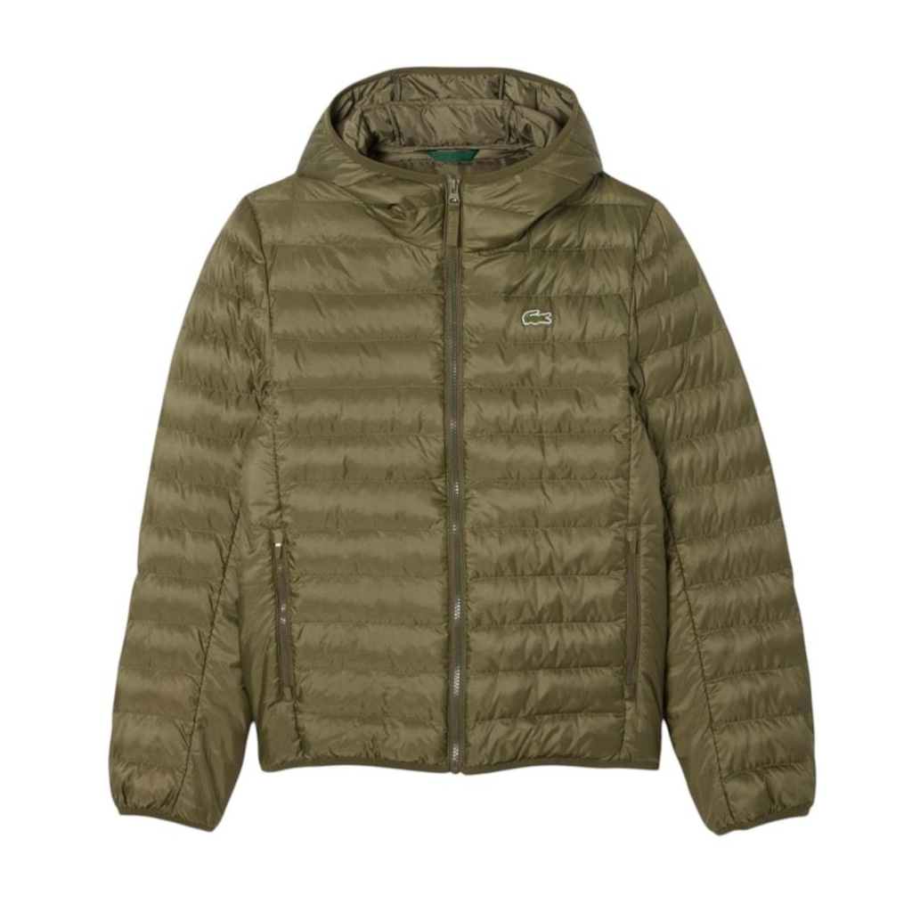 Jaqueta Lacoste Bufante Khaki Masculina