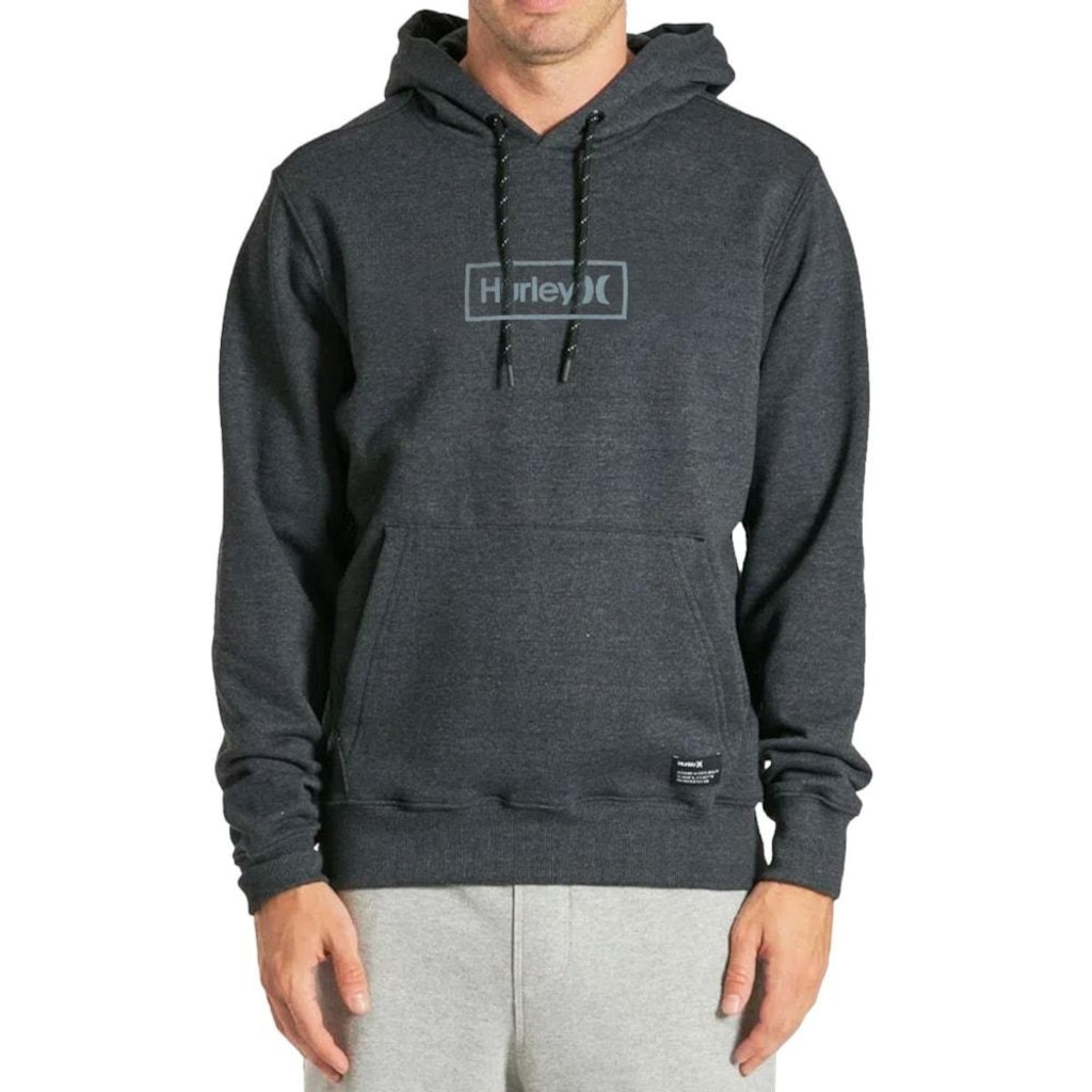 Blusão de Moletom Canguru Hurley Box Masculino