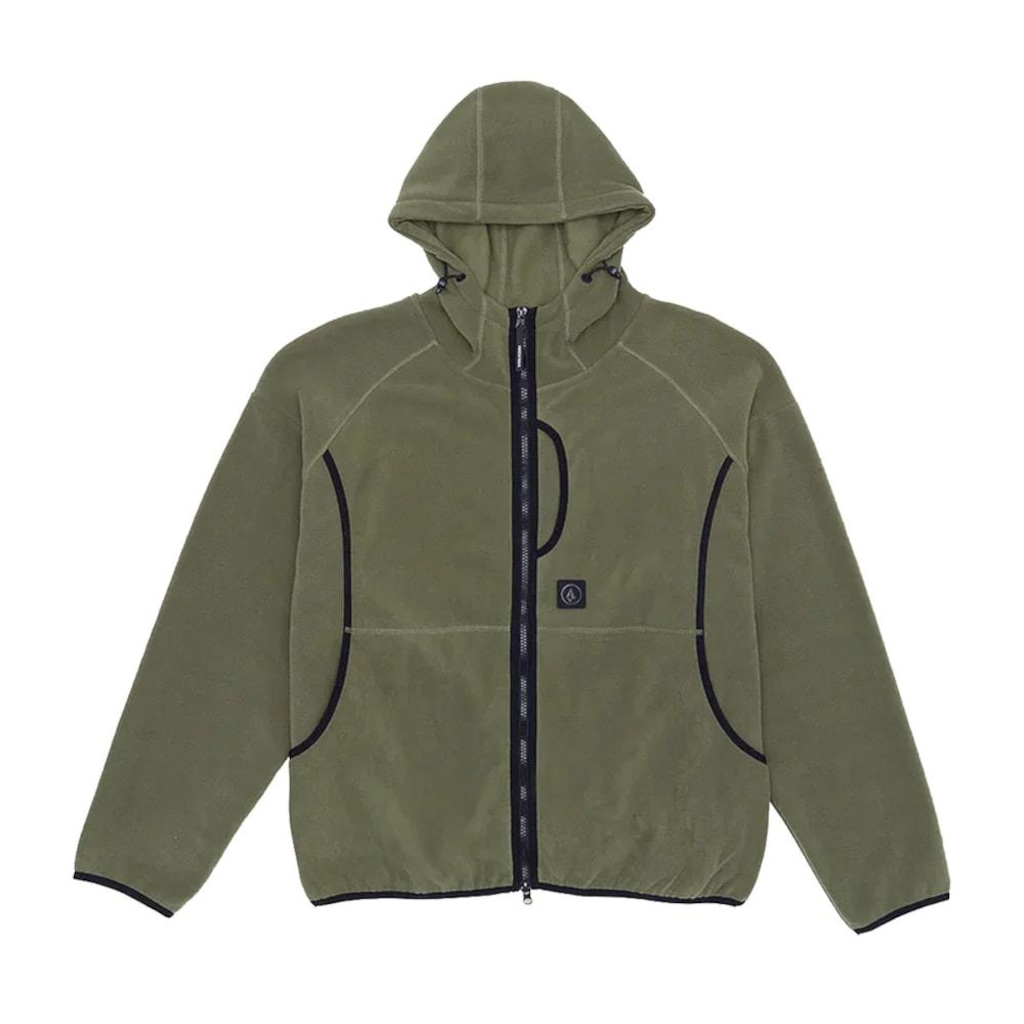 Blusão de Moletom Canguru Volcom Fleece Nomaa Wintermoss Masculino
